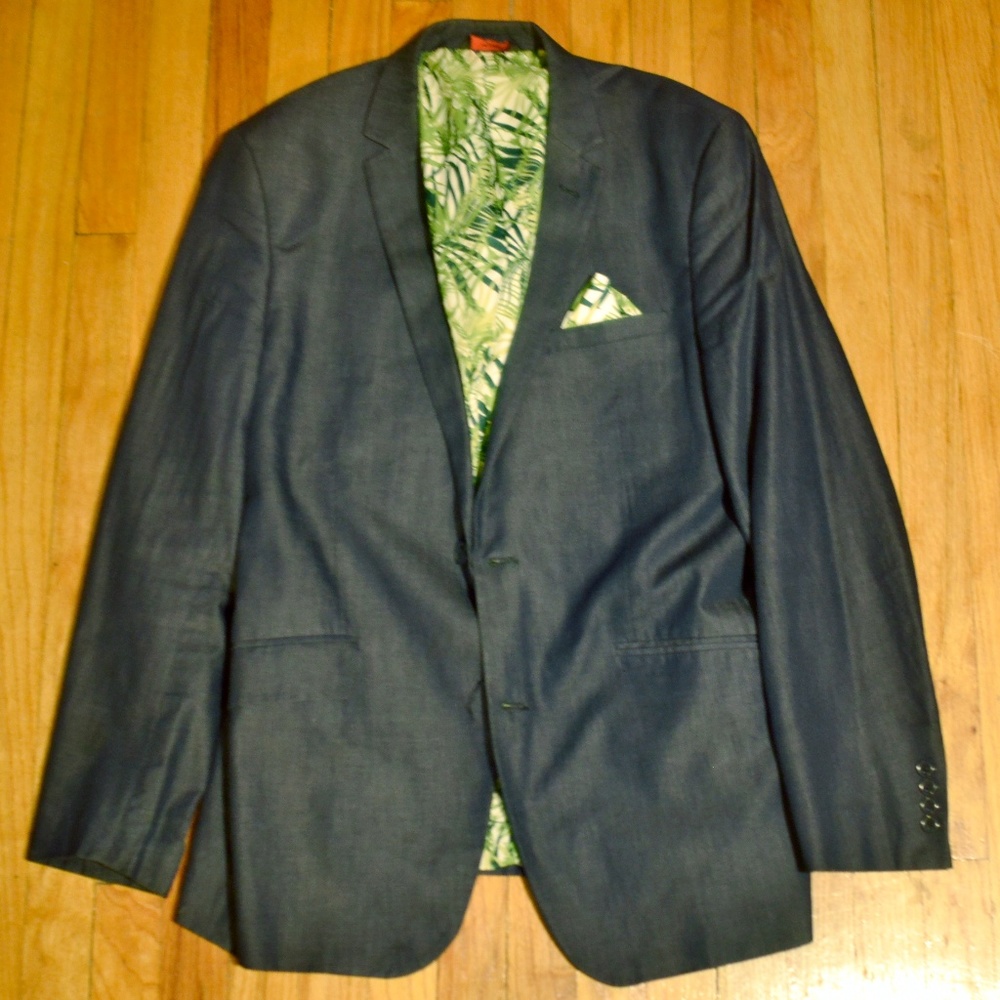 Linea Uomo Navy Slim Fit Blazer